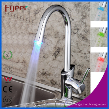Fyeer Single Handle Kitchen Sink Faucet with LED Light (QH1771F)